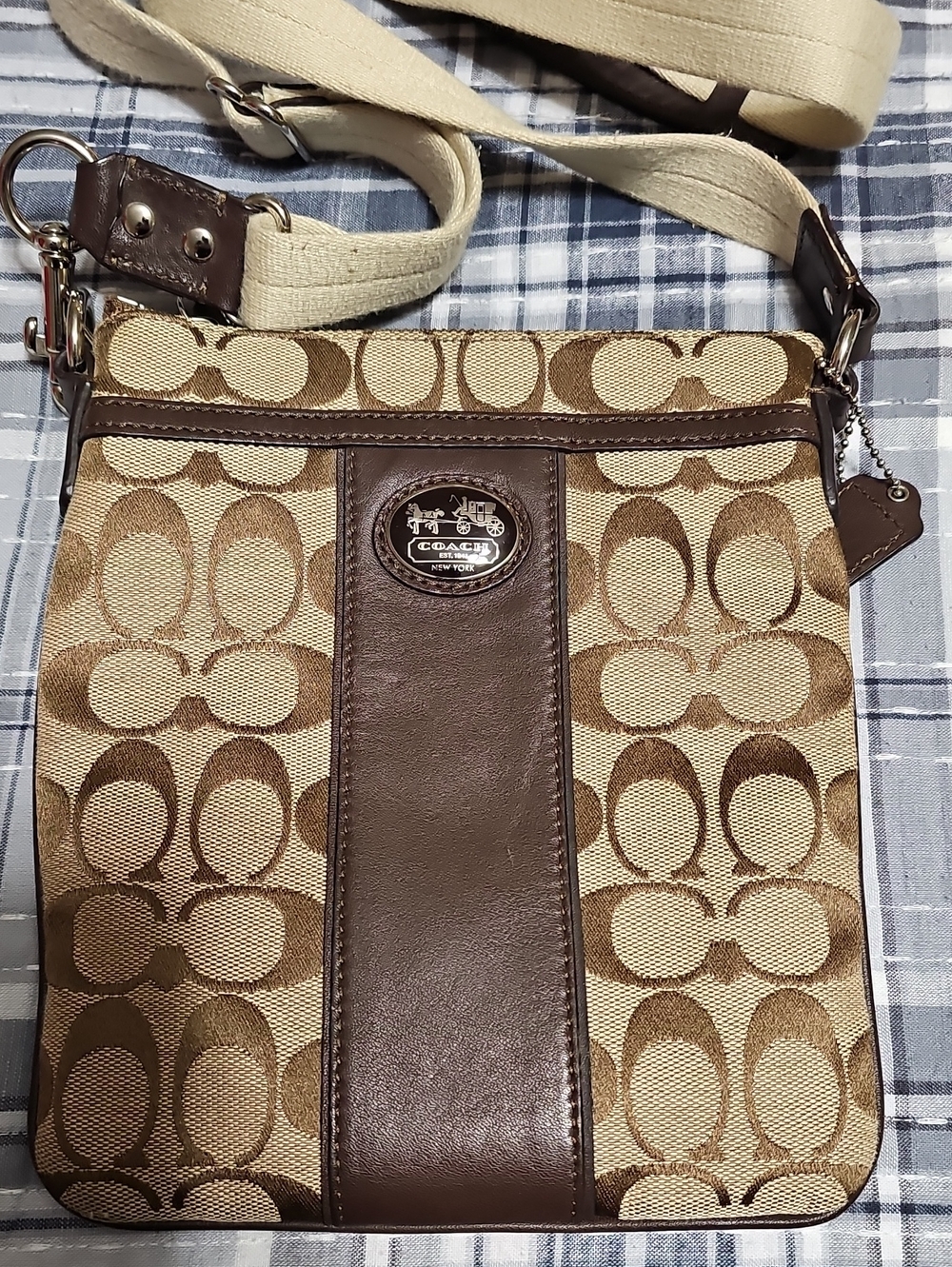 Women's Coach Legacy Signature Stripe Swingpack Crossbody Bag Purse